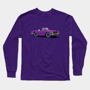 Triumph TR6 Car in purple Long Sleeve T-Shirt